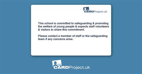 Secondary School Navy Wave Visitor Card (REAR)